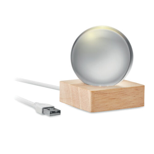 Sphère lumineuse LED en verre soufflé – Ø5,9cm