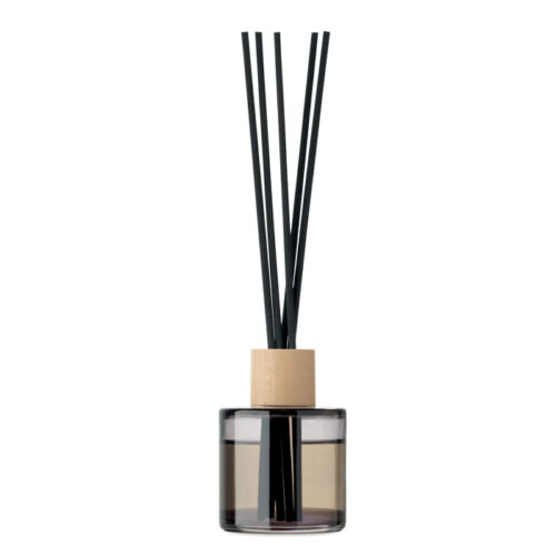 Diffuseur vanille bâtonnets bois en verre 50ml – compact 5x6cm