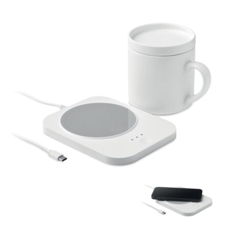 Mug céramique 300ml avec socle chauffe-tasse USB