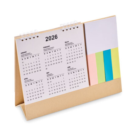 Calendrier de bureau perpétuel avec bloc mémo recyclé