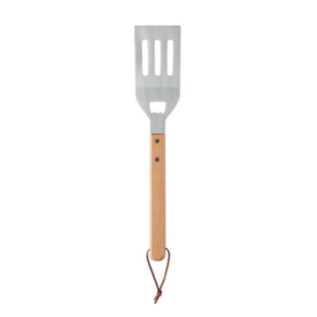 Spatule barbecue inox et manche hêtre