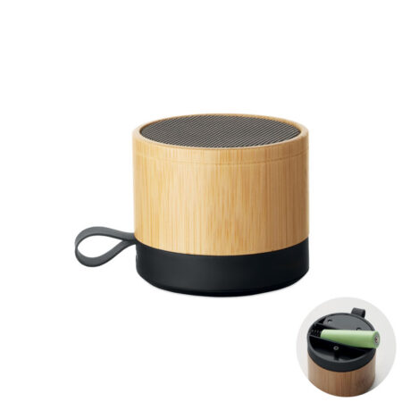 Enceinte sans fil 5.1W façade bambou