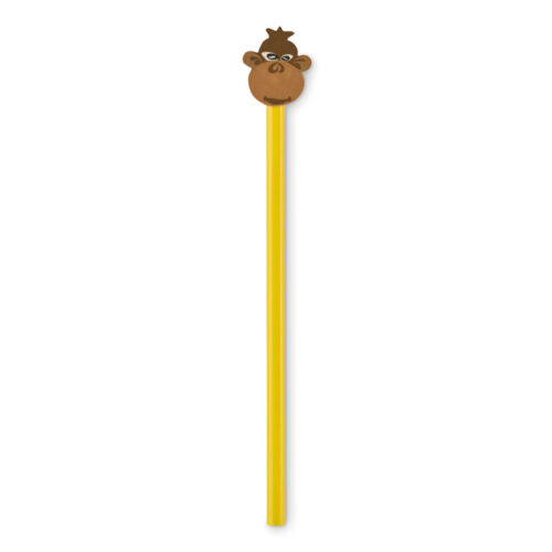 Crayon en bois naturel forme animal – enfant – vue 2
