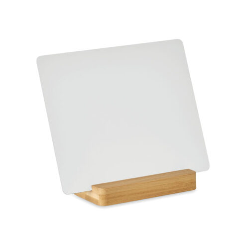 Plaque trophée aluminium sur socle bambou naturel