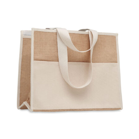 Sac shopping toile et jute naturels