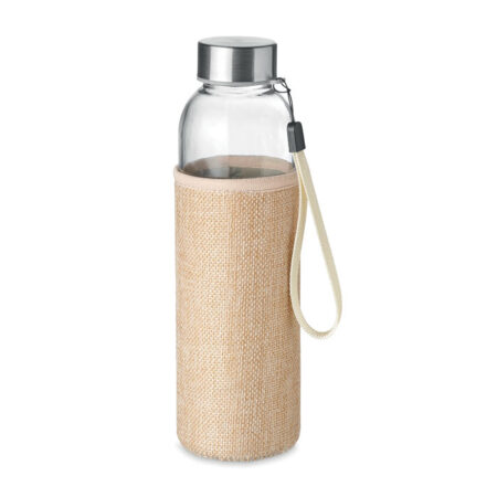 Bouteille en verre avec housse jute