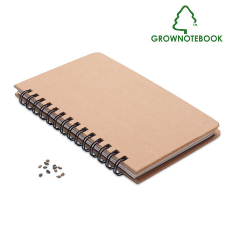 Carnet de Notes à Spirale A5 - Graine de Pin à Planter