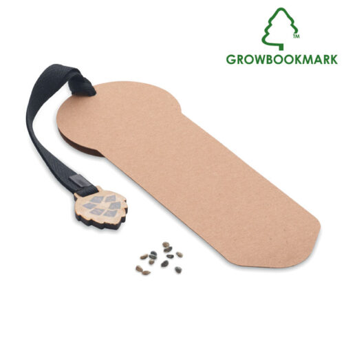Marque-page écologique en graines de pin à planter