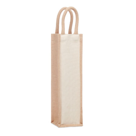 Sac porte-bouteille en jute naturel