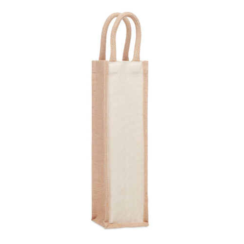 Sac porte-bouteille en jute naturel