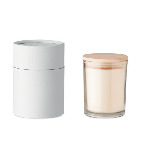 Bougie parfumée vanille en pot verre 240g