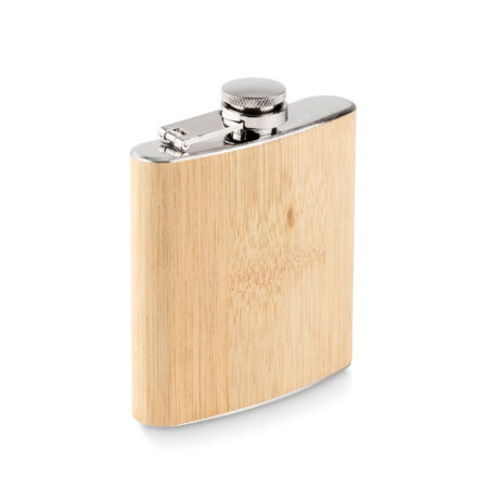 Flasque pocket inox 170ml finition bambou