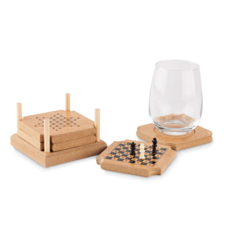 Set 4 sous-verres plateaux de jeu en MDF – vue 2