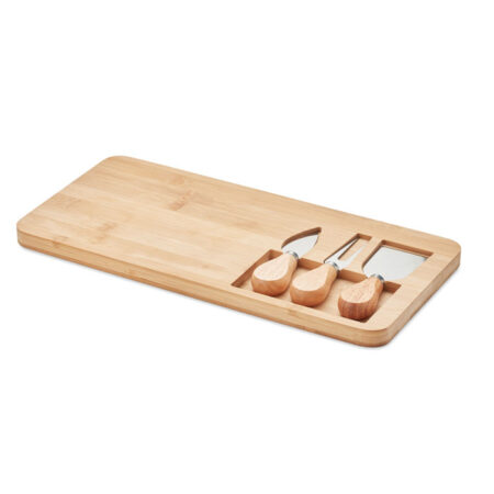 Plateau à fromage bambou avec accessoires 17,5cm