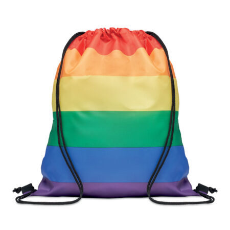 Sac à cordon arc-en-ciel RPET 42cm