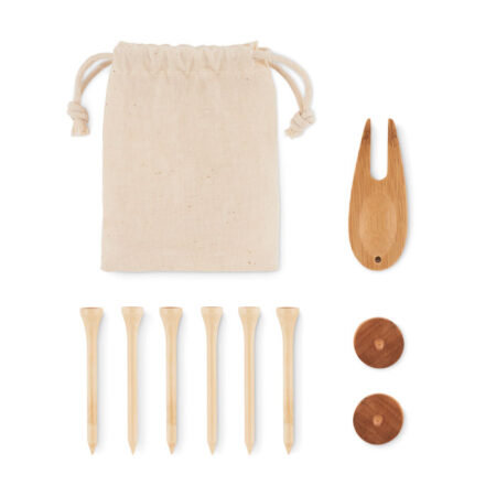 Set d'accessoires de golf coton naturel