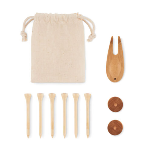 Set d'accessoires de golf coton naturel
