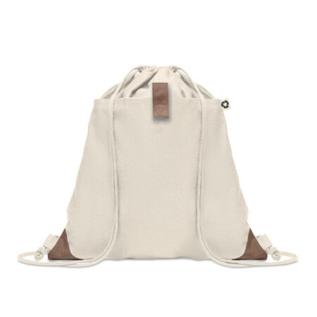 Sac à cordon 42cm en coton recyclé – vue 2