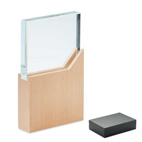 Trophée plaque rectangulaire en verre