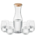 Set de boisson carafe + verres en verre recyclé
