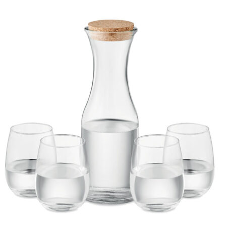Set de boisson carafe + verres en verre recyclé