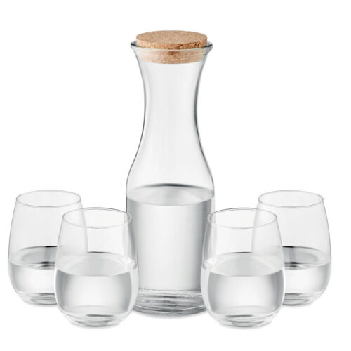 Set de boisson carafe + verres en verre recyclé