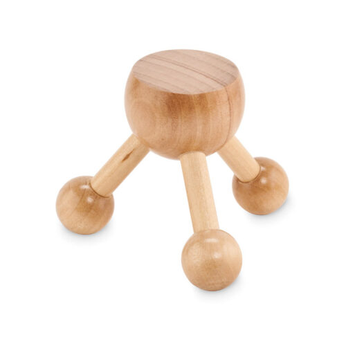 Masseur à main en bois naturel