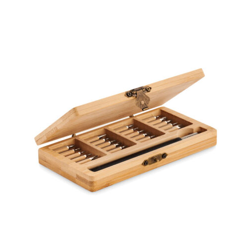 Set d'outils 24 pièces manche bambou