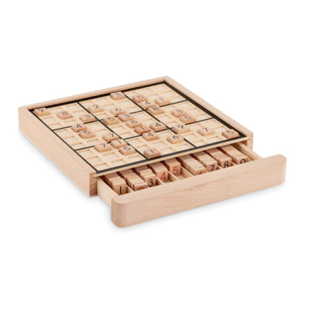 Jeu de sudoku plateau bois naturel