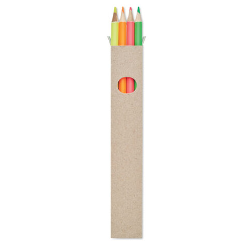 Set 4 surligneurs en bois recyclé