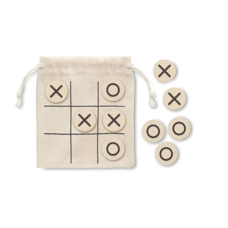 Jeu de morpion en bois et coton