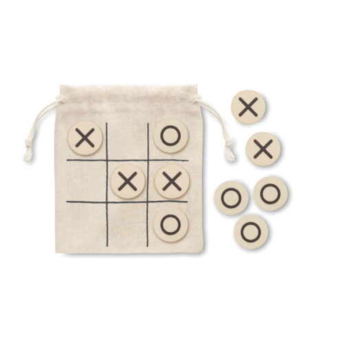 Jeu de morpion en bois et coton