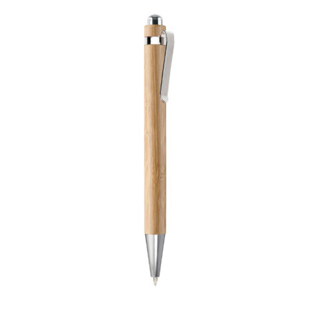 Stylo bille automatique corps bambou naturel
