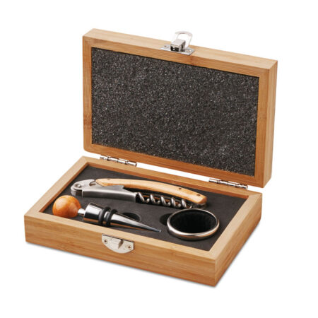 Coffret sommelier en bambou personnalisable