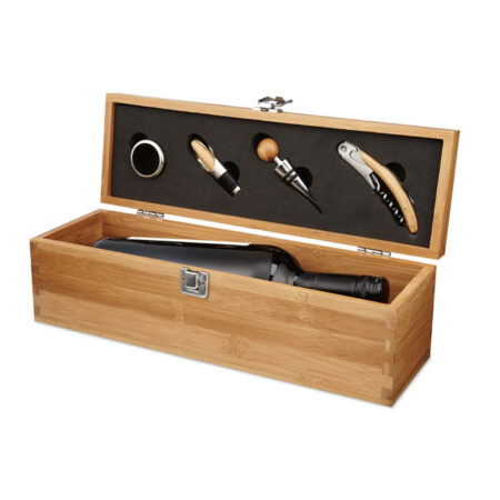 Coffret à vin en bambou personnalisable