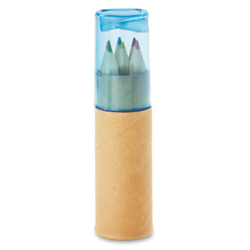 Tube 6 crayons de couleur papier recyclé