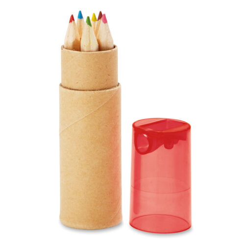 Tube 6 crayons de couleur papier recyclé – vue 2