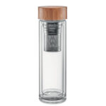 Gourde en verre avec infuseur à thé personnalisable