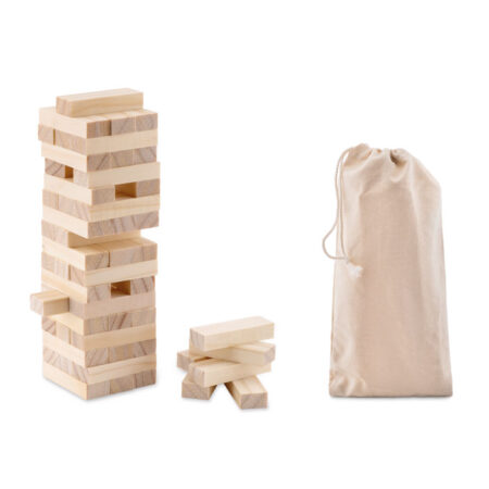 Jeu de construction en bois naturel 17,5cm