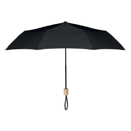 Parapluie Rétractable en PET recyclé - Manche en Bois