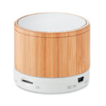 Enceinte Bluetooth bambou compacte 6cm – Image 2