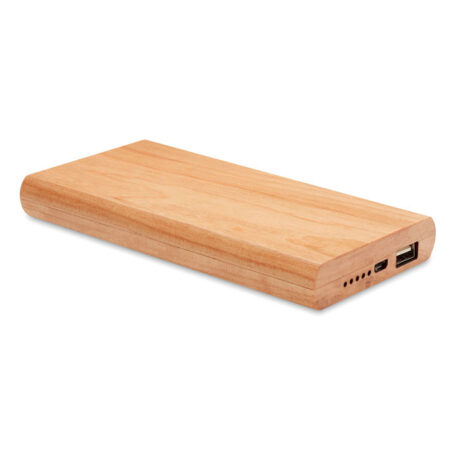 Powerbank bambou 4000 mAh format slim