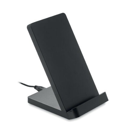 Chargeur sans fil Qi bambou rectangulaire 8x11cm – vue 2
