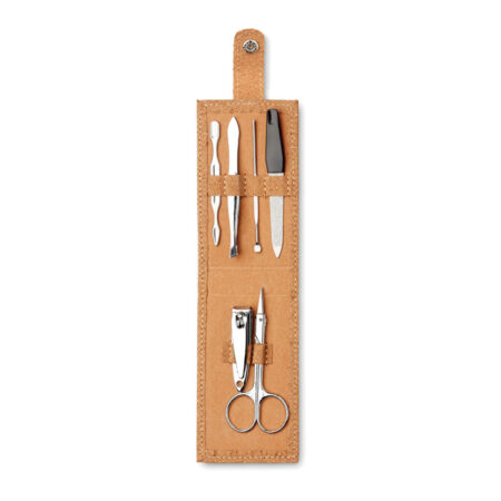 Set manucure 4 pièces étui liège & inox