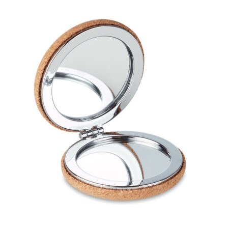 Miroir de poche compact étui liège