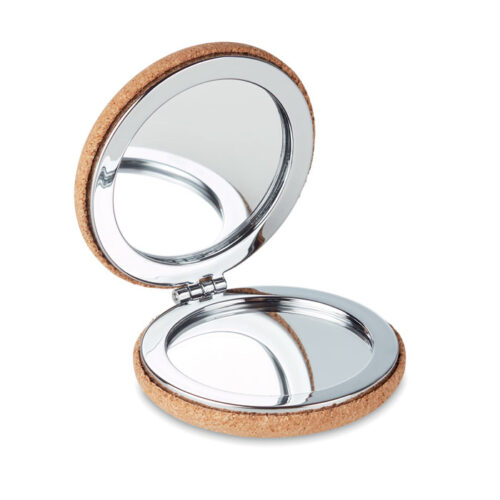 Miroir de poche compact étui liège
