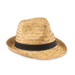 Chapeau de paille naturelle tressée
