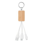 Câble chargeur 3 en 1 boîtier bambou