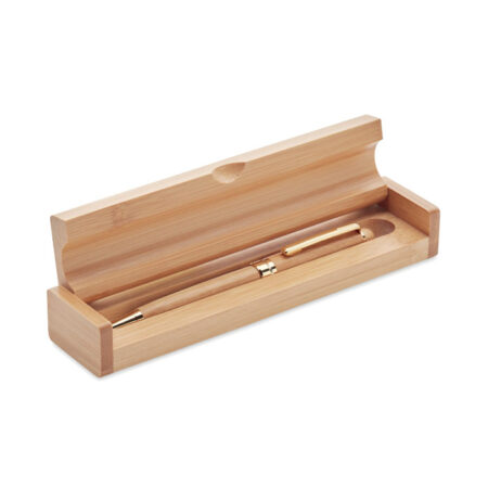 Stylo bille bambou en coffret cadeau