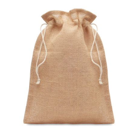 Sac cadeau jute naturel format moyen 32cm